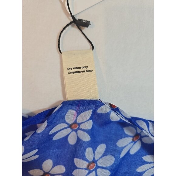 Raj blue kimono One Size daisy beach cover up open front lightweight New - Picture 6 of 10